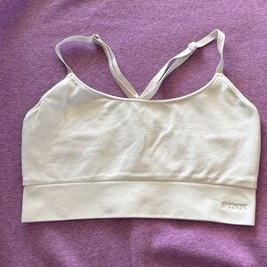 Cream Padded Bralette Crop Top